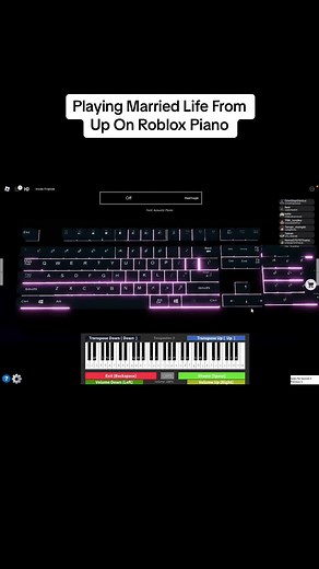 Playing Married Life from Up on Roblox Piano