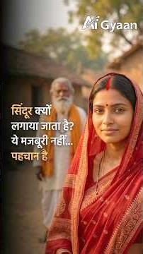 सिंदूर क्यों लगाया जाता है? | Why Sindoor Is More Than a Tradition #shorts