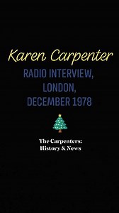 2K views · 142 reactions | The following audio is a BBC radio interview with Karen Carpenter from 40 years ago, December 1978. She talks about the weather, the making of "Christmas Portrait" and being a "Lady Drummer". Another interview to come tomorrow. | The Carpenters: History & News | Facebook