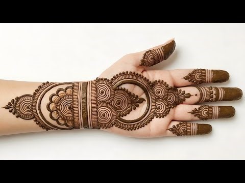 Beautiful easy Eid mehndi design | stylish full hand mehndi design | simple mehandi design | mehndi