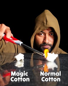 Magic Cotton😳 #trickstogo #science #experiment #chemistry #Chemicals | Tricks To Go