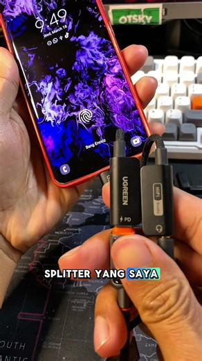 Splitter Audio Jack Dan Port Typce C #splitteraudio #splittertypec
