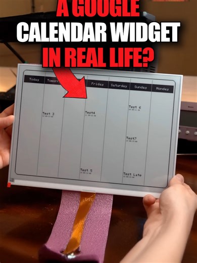A Google Calendar Widget in Real Life! #diy #electronics #eink #calendar #online #esp #esp32 #homeassistant