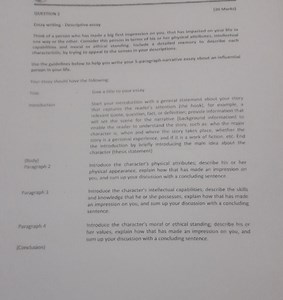 Descriptive Essay Writing TaskWrite a 5-paragraph descriptive... | Filo