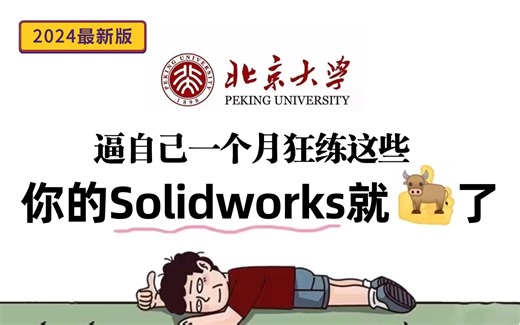 【全网最细】自学SolidWorks能救一个是一个！零基础初学者小白少踩99%的坑！北大大佬专为零基础研制的SW零基础教学视频！！