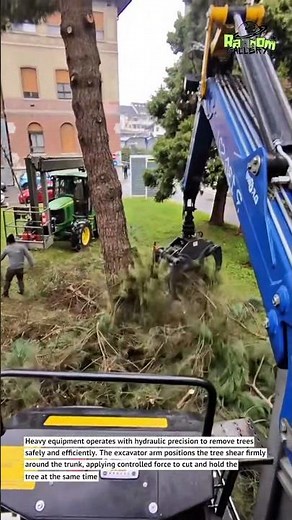 Powerful Tree Removal Machine 🌲💪 Fast & Precise Urban Logging!