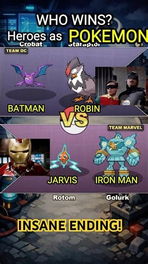 MARVEL vs DC in POKEMON?! Iron Man & JARVIS vs Batman & Robin