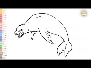 Leopard Seal drawing | How to draw Leopard Seal step by step | Drawing tutorials | art janag