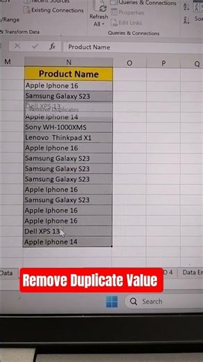 Remove Duplicate Value #remove #duplicatevalue #exceltipsandtricks #excelshortcuts