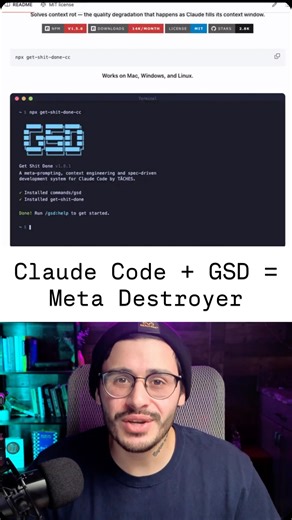 Charles J Dove on Instagram: "Comment AI Agent to get my free Claude Code templates and training 👇 If Claude has ever gotten worse the longer you worked on a project, this is why. Context rot kills momentum. Sessions bloat. Claude forgets the plot. You start over. Get Shit Done fixes that. It forces structure. Breaks your build into phases. Stores context in clean markdown files. Then resets the session every phase so Claude comes back fresh and sharp. No bloated chats. No re explaining. Work a
