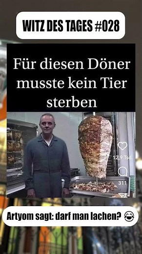 Für diesen Döner musste kein Tier sterben 😂