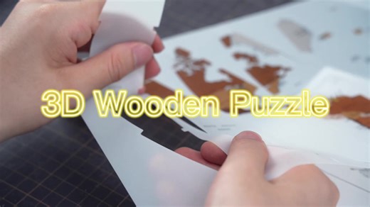 Robotime Rokr Handmade Assembled Toys DIY Wood Crafts Gift ST003 Luminous Globe 3D Wooden Puzzles for Dropshipping