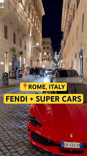 Fashion & night life in Rome #travel #rome #italy #romefashion #italyfashion #fashionweek #ferrari