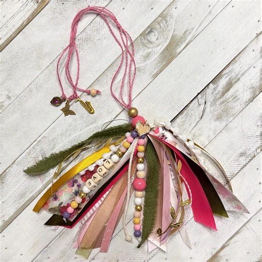 Handmade Ribbon Bible Tassel Bookmark • 4 Page Dividers • Beaded Tassel • Christian Bookmark • Custom Name Option - Etsy