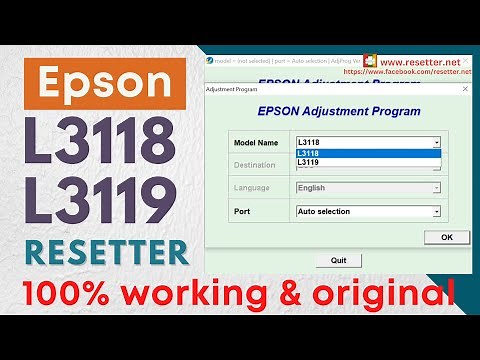 Epson L3118 & L3119 Resetter | Epson adjustment program | Waste Inkpad Counter Reset | 100% Working