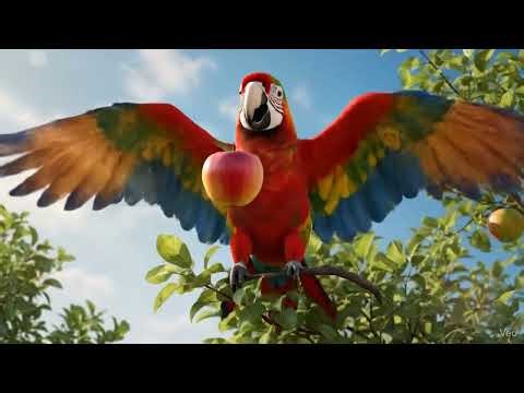 ABC Learning with Parrot 🐦 | A for Apple Short