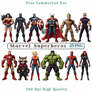 Marvel Superheroes Clipart, Adventures Clip Art Png, Hulk, Iron Man, Deadpool Image, Commercial Use, Transparent Background Picture, 300 DPI - Etsy UK