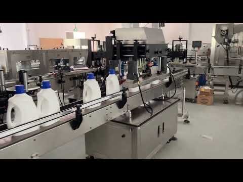 Tracking Filling Machine + Automatic Capping Machine (Laundry Detergent) #fillingcappinglabeling