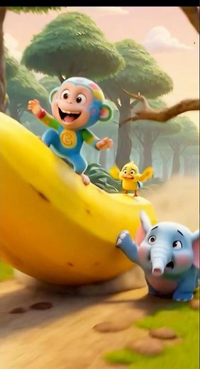 The Magic Banana Machine 🍌😂 | Funny Cartoon Story for Kids