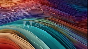 Colorful Curves: Vibrant Gradient of Warm and Cool Tones” – An abstract design with fluid movement, capturing the transition from red and orange to blue and green. Stock Video