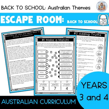 Back to School Escape Room: Grades 3-4 | Print & Go Literacy Adventure