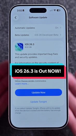 Apple has just released iOS 26.3! Download it now! Here’s what’s new! #apple #ios #ios26 #iphone #iphoneupdate