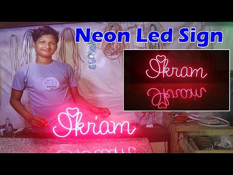 Neon Led Sign Making | Acrylic Neon Led Light Sign Board | Flame Productions