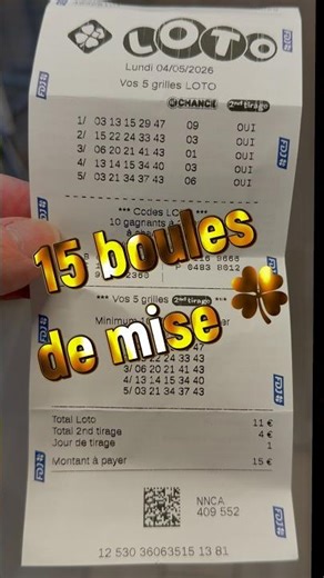 Résultat de mon ticket de Loto du 4 mai #loto #fdj #gains #résultats #tirage