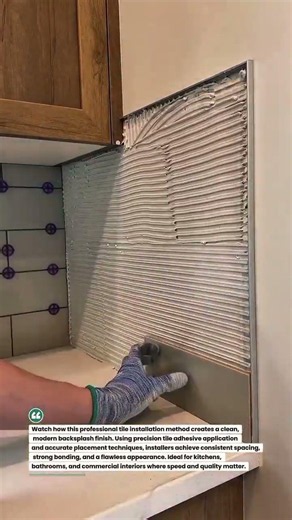 Perfect Backsplash Tile Installation in Minutes! #TileWork #HomeRenovation #ConstructionTools