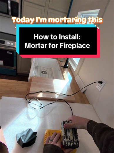 HOW TO INSTALL: Mortar for Fireplace #construction #homeimprovement #homedecor #howto #fyp