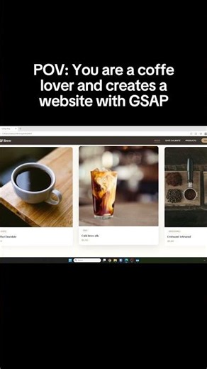 Coffee Website with GSAP ☕ | Web Animation
