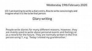 Diary writing