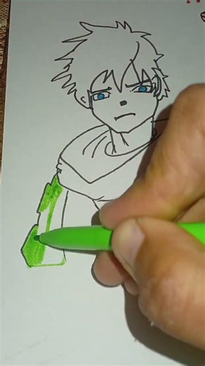 Easy drawing with pencil anime characters drawing #art #drawingtutorials #music