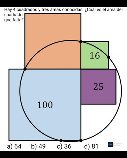 What is the area of ​​the missing square? mathematics | geometry