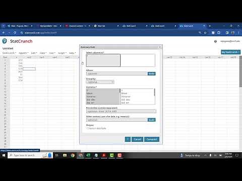 Calculating the Population Standard Deviation in StatCrunch