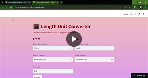 Length Unit Converter: A Python Tool | A. Haseeb 🎓 posted on the topic | LinkedIn