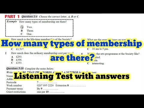 How many types of membership are there? (IELTS LISTENING TEST)