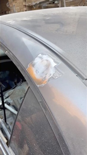Paintless Dent Repair Magic! Roof Dent Removed Without Repainting #automobile #dentpaint #shorts