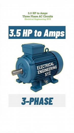 3.5 HP to Amps 3 Phase Circuits // Horsepower to Amperes Conversion formula