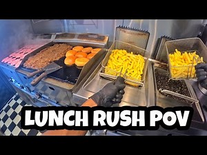 INSANE Foodtruck LUNCH RUSH POV 🍔🔥 Cooking & Serving Burgers Nonstop🍔🍟