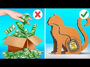 在家製作獨特的紙板工藝品|| 你不會相信的技巧和回收訣竅！來自123 GO！