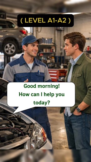 At the Auto Repair Shop 🚗🔧 | Easy English Conversation for Beginners#englishconversation #englishpractice #learnenglish #car#usa