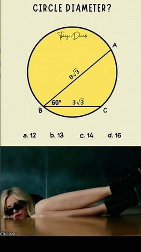 Find the Diameter of a Circle | Geometry Area Problem Tutorial #mathstricks