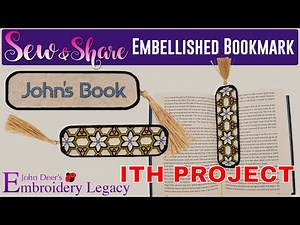 Beautiful ITH Bookmark - In The Hoop Machine Embroidery Project