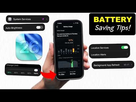 Real iOS 26 Battery Saving Tips! 🔥 iOS 26 Battery Drain Fixed! (HINDI)