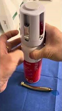Cleaning a dental handpiece with Bien-Air Spraynet handpiece cleaning fluid #shorts #dentistry