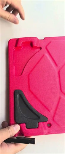 How to reinstall a detached kickstand for SUPLIK iPad kids case with screen protector?