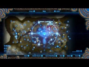 Zelda BOTW: Sheikah + DLC teleportation network map!