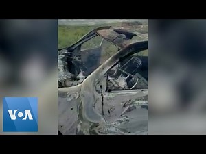 Footage of Burnt Out Vehicle Belonging to US Family Killed in Mexico