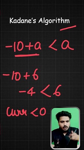 Find Maximum Sum Subarray (Kadane's Algorithm) | #dsa #array #coding #algorithms #programming #cpp
